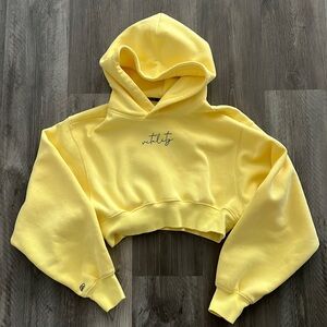 Balance Athletica\Vitality Yellow Cropped Hoodie Size M